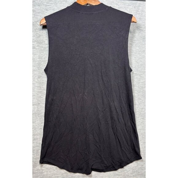 Athleta Womens Sleeveless Black Mock Neck Top S Tunic Athletic Workout - Picture 4 of 4